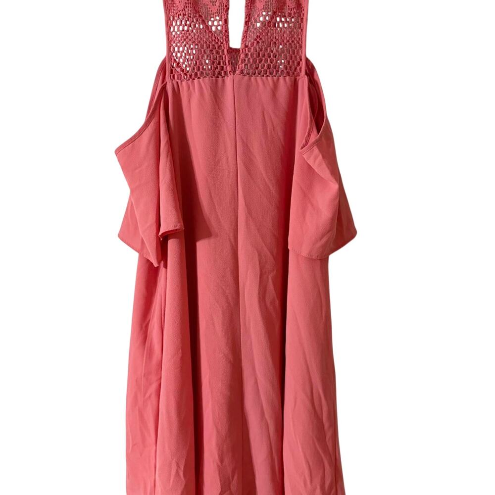 Sequin Hearts Cold Shoulder Pink Women's Size Large Dress - Picture 4 of 5